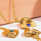 Zircon Heart Shape 14K Gold-Plated Pendant Necklace
