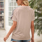Pocketed Leopard Round Neck Short Sleeve T-Shirt