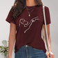 Dog Graphic Round Neck T-Shirt