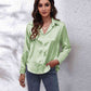Collared Neck Buttoned Long Sleeve Shirt