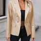 Button Up Collared Neck Blazer