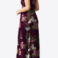 Full Size Printed Round Neck Short Sleeve Dress with Pockets