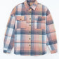 Full Size Plaid Dropped Shoulder Shacket