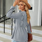 Round Neck Ruffled Peplum Blouse
