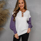 Round Neck Buttoned Knit Top