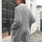 Open Front Rib-Knit Cardigan with Pockets