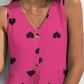 Decorative Button V-Neck Sleeveless Dress