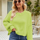 Chic Babe' Round Neck Dropped Shoulder Sweater 🦋