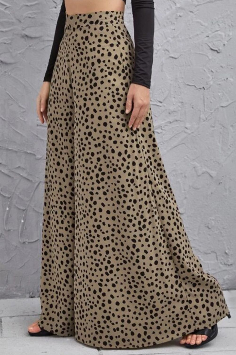 Women's Animal Print High-Rise Pants Culottes