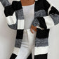 Striped Long Sleeve Duster Cardigan
