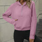 Malibu Dreams Zip-Up Raglan Sleeve Hoodie with Pocket