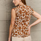 JOYLYNN Giraffe Print Round Neck Tank Top