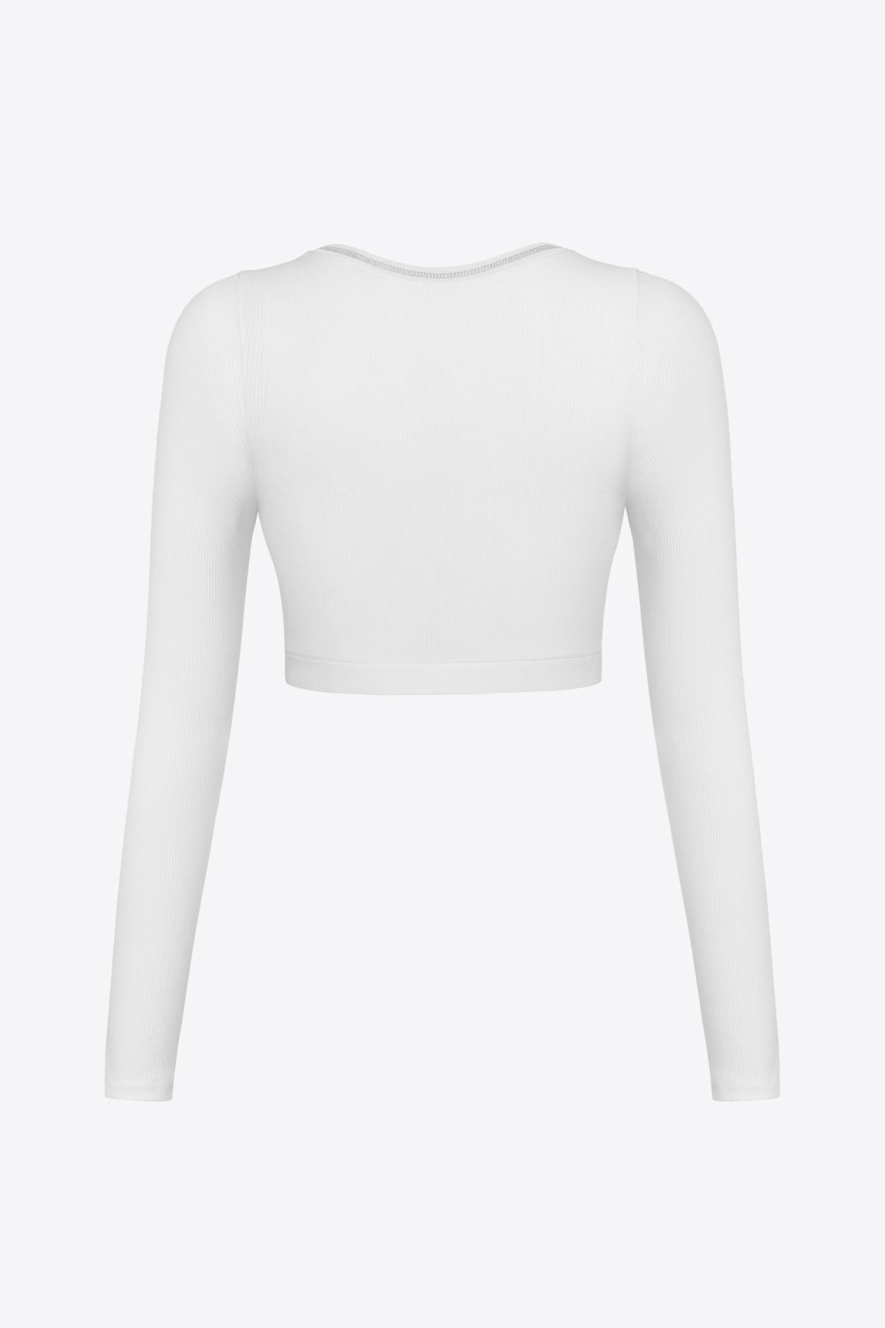 Women's Contrast Trim Ribbed Cropped Top