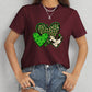 Heart Round Neck Short Sleeve T-Shirt