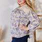 Hailey & Co Full Size Lace Detail Printed Blouse