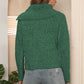Asymmetrical Neck Long Sleeve Pullover Sweater
