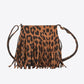 PU Leather Crossbody Bag with Fringe