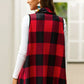 LakenLea Full Size Plaid Open Front Sleeveless Cardigan