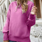 Malibu Dreams Dropped Shoulder Slit Sweatshirt
