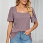 Square Neck Short Sleeve T-Shirt
