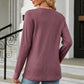 Full Size V-Neck Long Sleeve Blouse