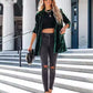 BasicStyle Button Up Long Sleeve Blazer with Pocket