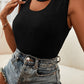Amanda Black Cutout Sleeveless Top