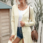 Button Down Long Sleeve Longline Cardigan