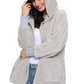 Women's Sophia & Grace Full Size Soft Fleece Hooded Open Front Coat