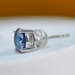 2 Carat Moissanite Four-Prong Platinum-Plated Earrings