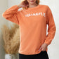 Full Size Round Neck Dropped Shoulder THANKFUL Graphic Sweatshirt