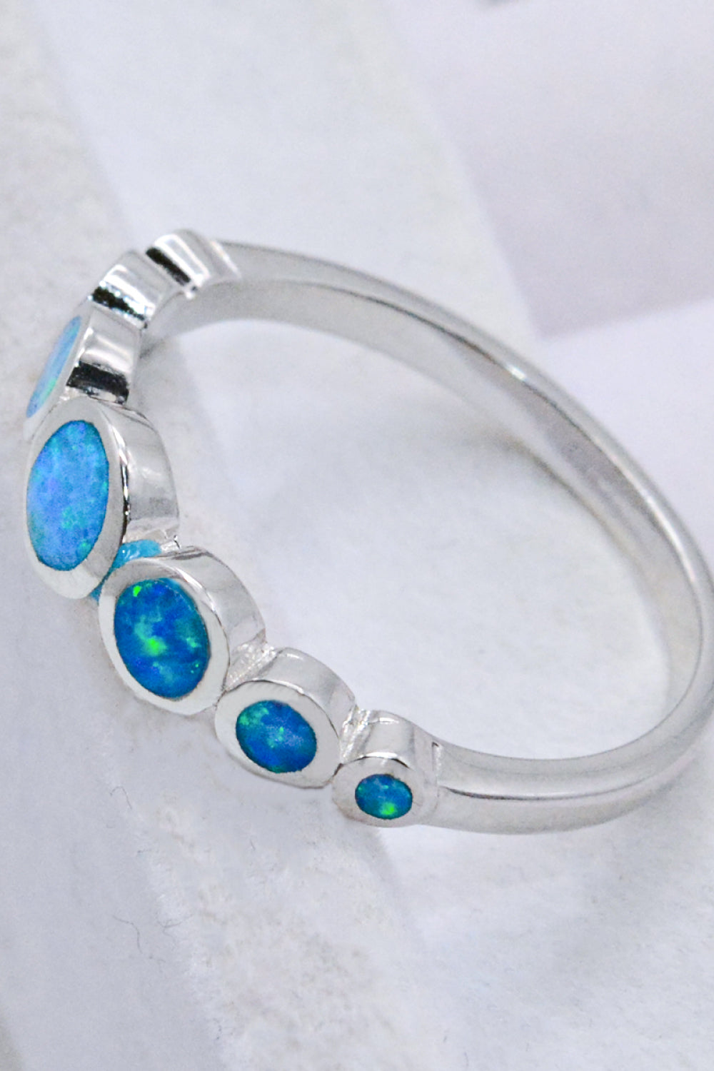 Sky Blue 925 Sterling Silver Multi-Opal Ring