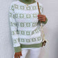 Snowflake Pattern Mock Neck Sweater