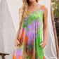 Tie-Dye Sleeveless Dress with Pockets