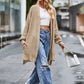 Long Sleeve Waffle-Knit Cardigan