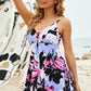 Women's Printed Ladder Detail Swim Dress and Swim Bottoms Set