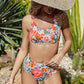 Floral Crisscross Tie Back Bikini Set