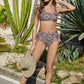 Floral Crisscross Tie Back Bikini Set