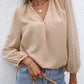 Swiss Dot Frill Trim Puff Sleeve Blouse