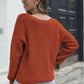 KnittedEmporium Crisscross Surplice Neck Long Sleeve Sweater