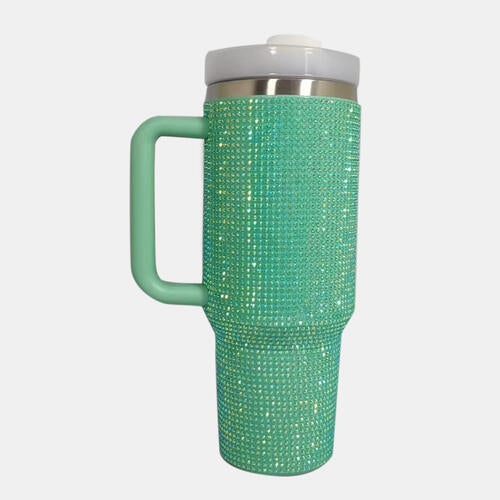 Rhinestone 40 oz. Stainless Steel Tumbler with Straw in Assorted Colors