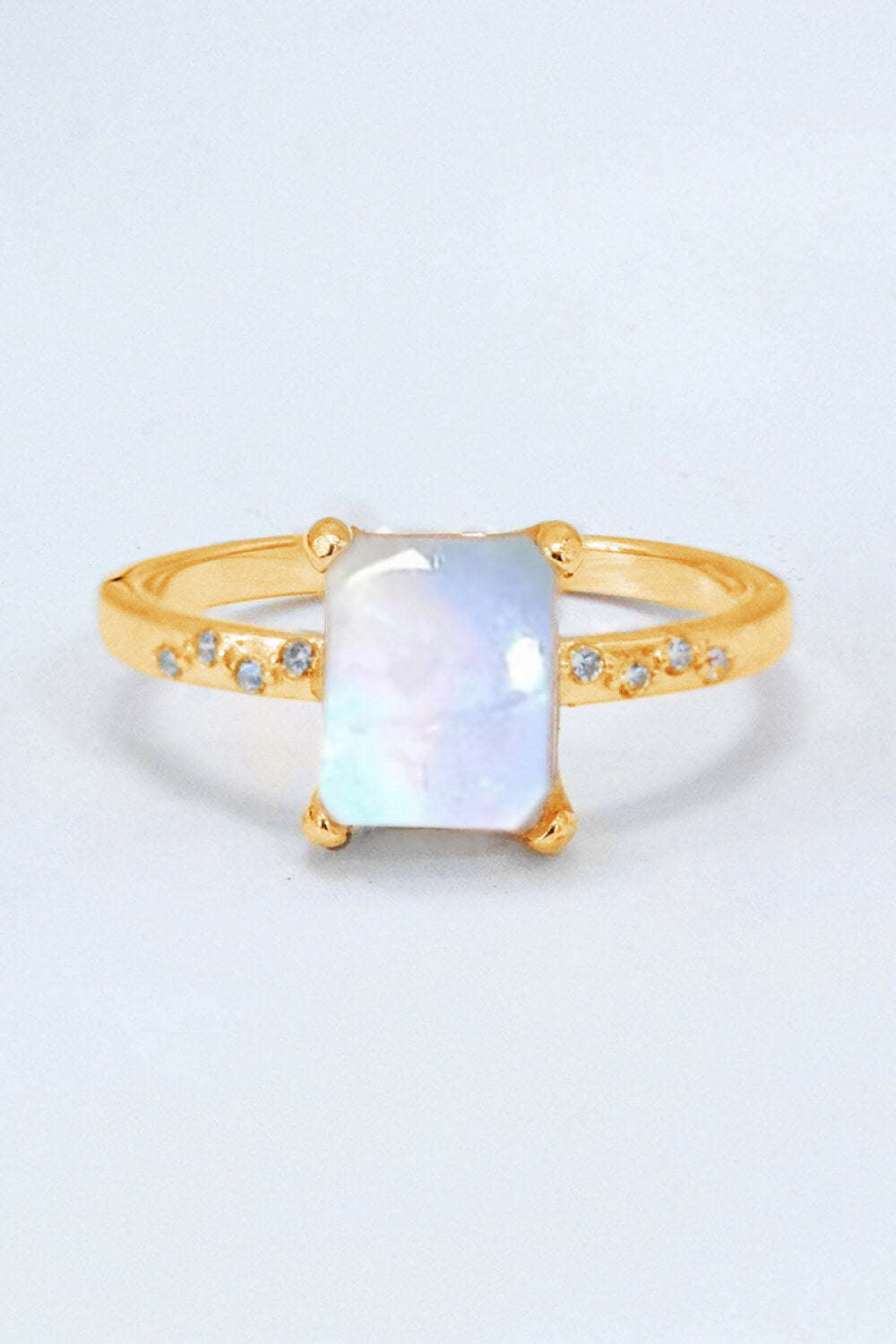 Square Moonstone Ring