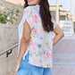 White Birch One And Only Full Size Short Sleve Floral Print Top