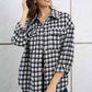 Plaid Dropped Shoulder Shirt Jacket