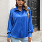 Button Up Collared Neck Long Sleeve Shirt