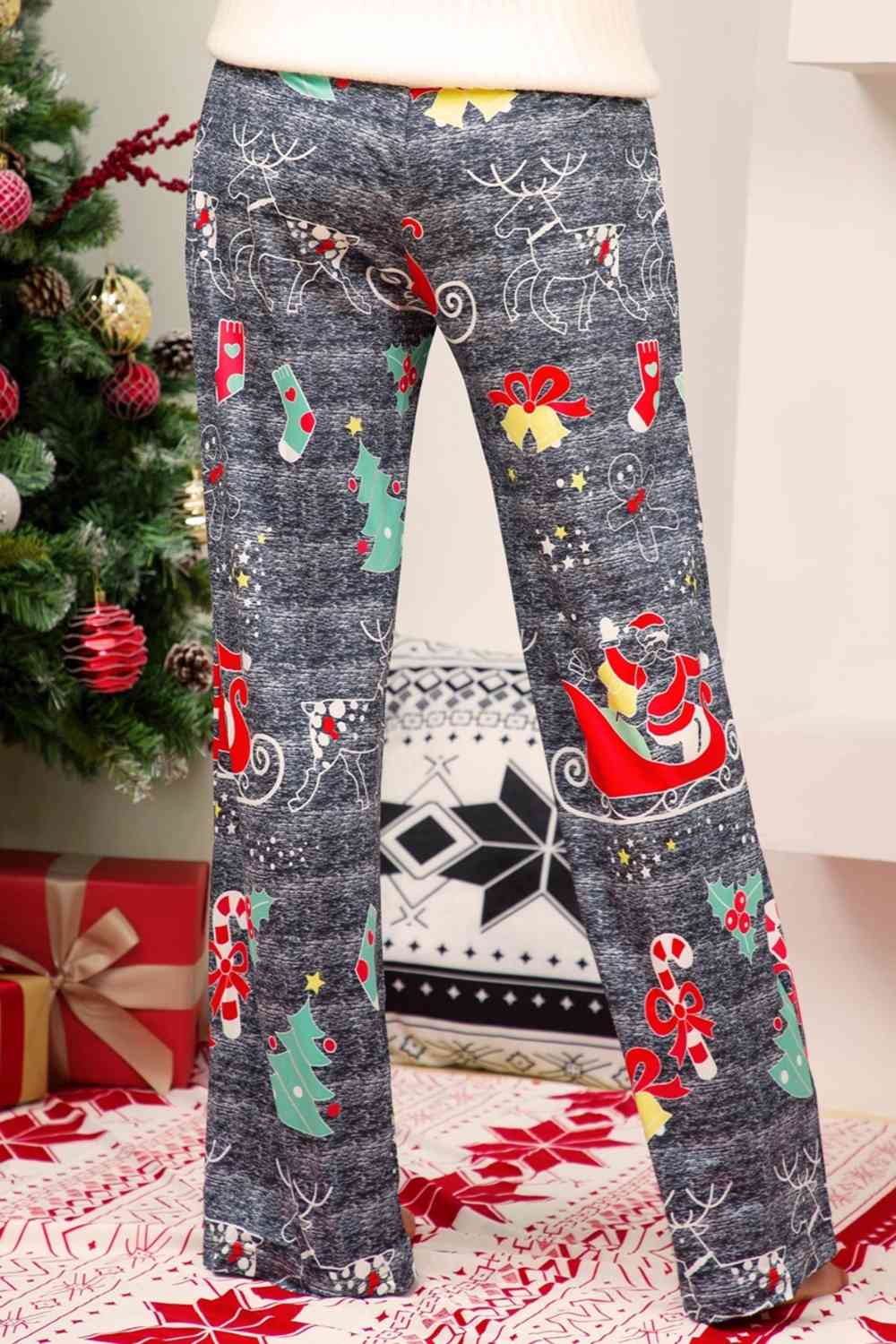 Christmas SANTA'S SLED Straight Leg Pants