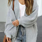 Drop Shoulder Balloon Sleeve Cardigan