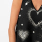 Heart Printed V-Neck Tank