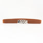 Women's Zinc Alloy Buckle Elastic PU Belt