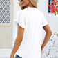 V-Neck Flutter Sleeve T-Shirt